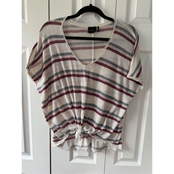 Urban Outfitters Out from Under Waffle Stripe Knit Tee - Small - Picture 1 of 5